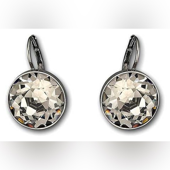 LARGE, DARK GRAY, Swarovski Bella Drop Earrings, 1035648. BNIB. RARE FIND. - Picture 1 of 11